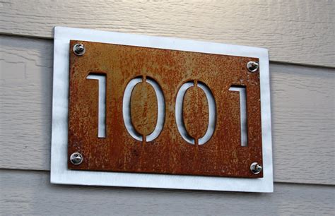 Custom Metal House Number Address Sign With 